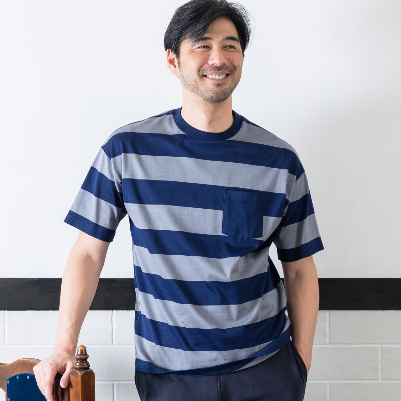 32/2 ダブルシルケット天竺 ボーダー 半袖Tシャツ – circlelabo