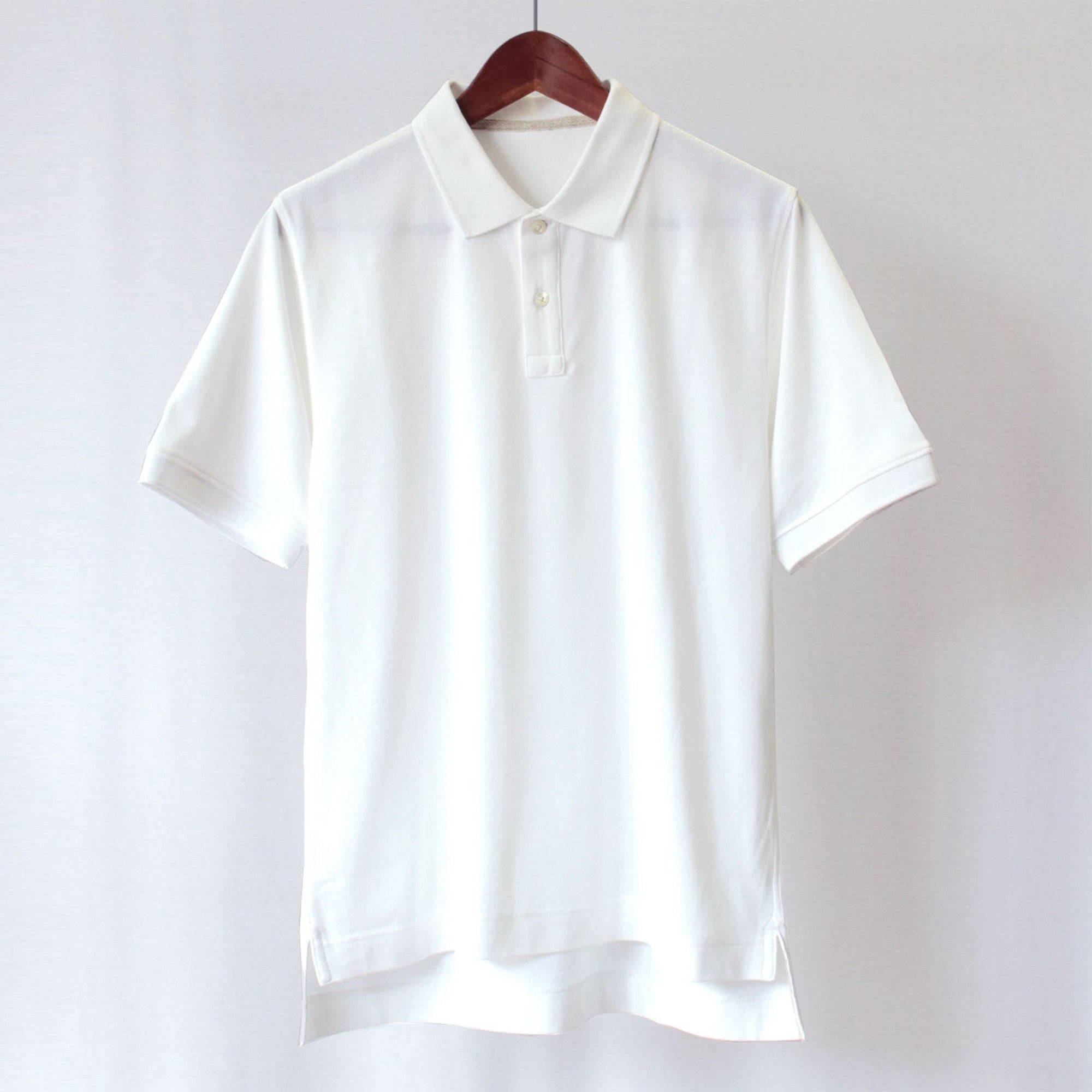 希少性の高いスビンゴールドを使用したメンズ鹿の子ポロシャツ