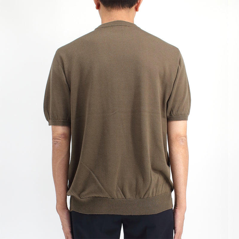 MAYUCA® Washable Silk Short Sleeve WHOLEGARMENT® Knitted Crew Neck T-Shirt