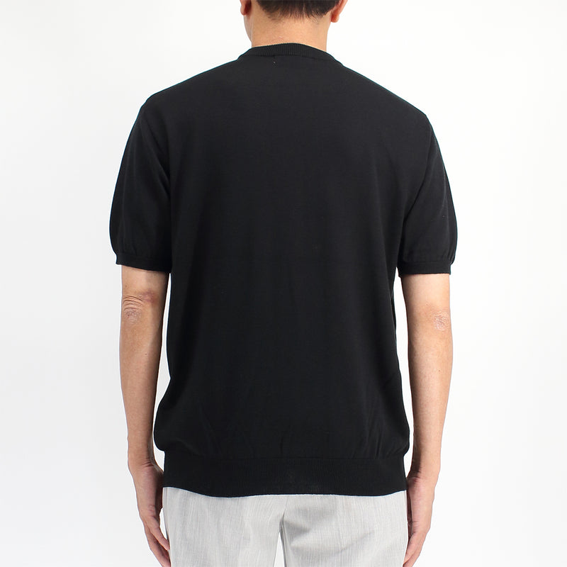 MAYUCA® Washable Silk Short Sleeve Whole Garment Knitted Crew Neck T-Shirt