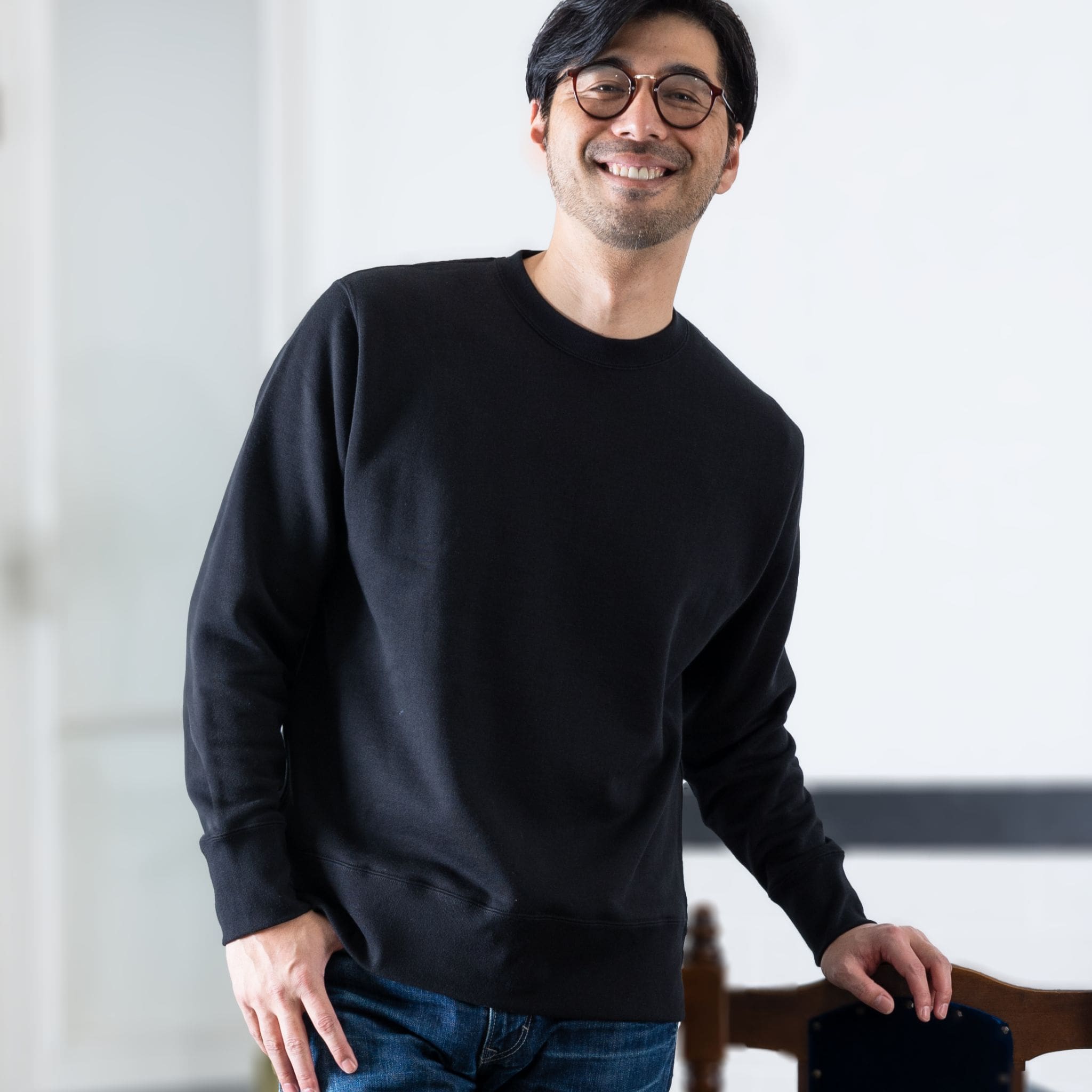 シーアイランドコットン 吊り裏毛 クルーネックスウェット