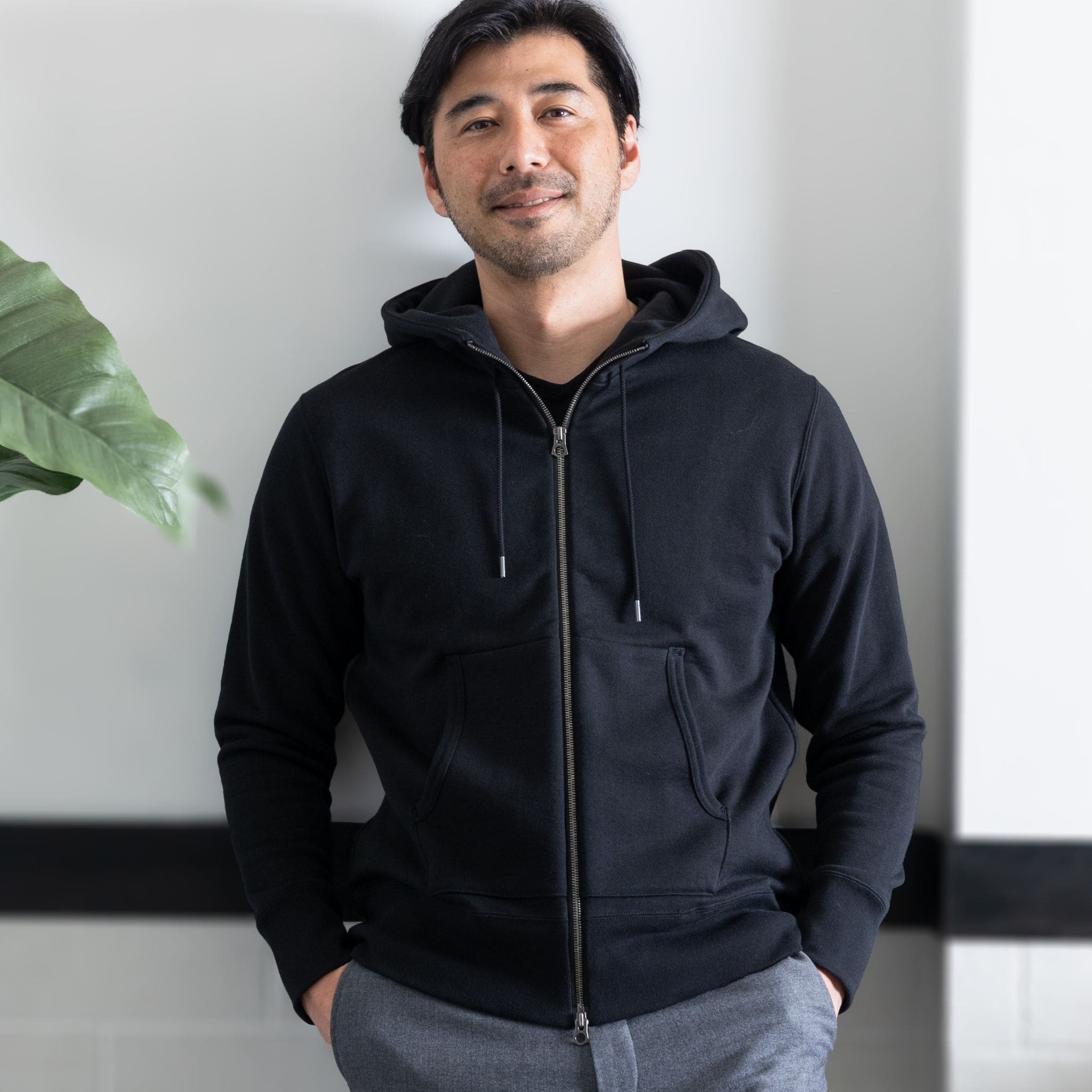 シーアイランドコットン 吊り裏毛 ジップパーカー