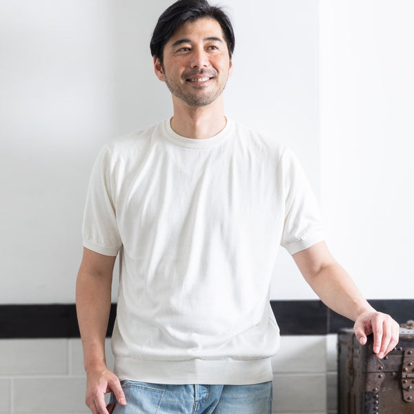 日本製】水洗い可能 シルク100％ 半袖ニットTシャツ – circlelabo