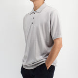 MAYUCA® Washable Silk Short Sleeve Whole Garment Knitted Polo Shirt