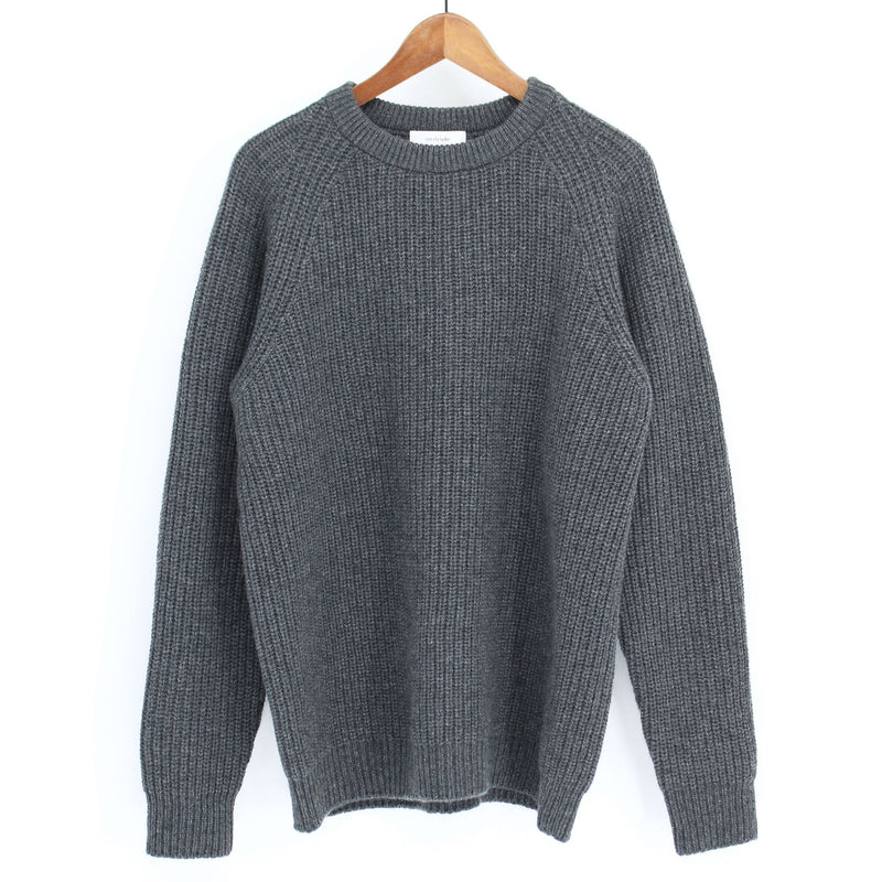 WHOLEGARMENT® Pure Cashmere Raglan Crew Neck Sweater