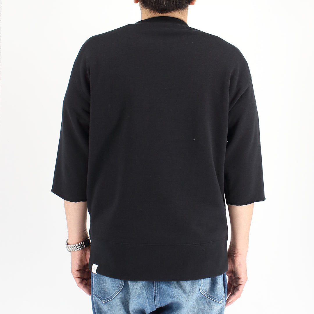 シーアイランドコットン 吊り裏毛 クルーネックスウェット（5分袖）