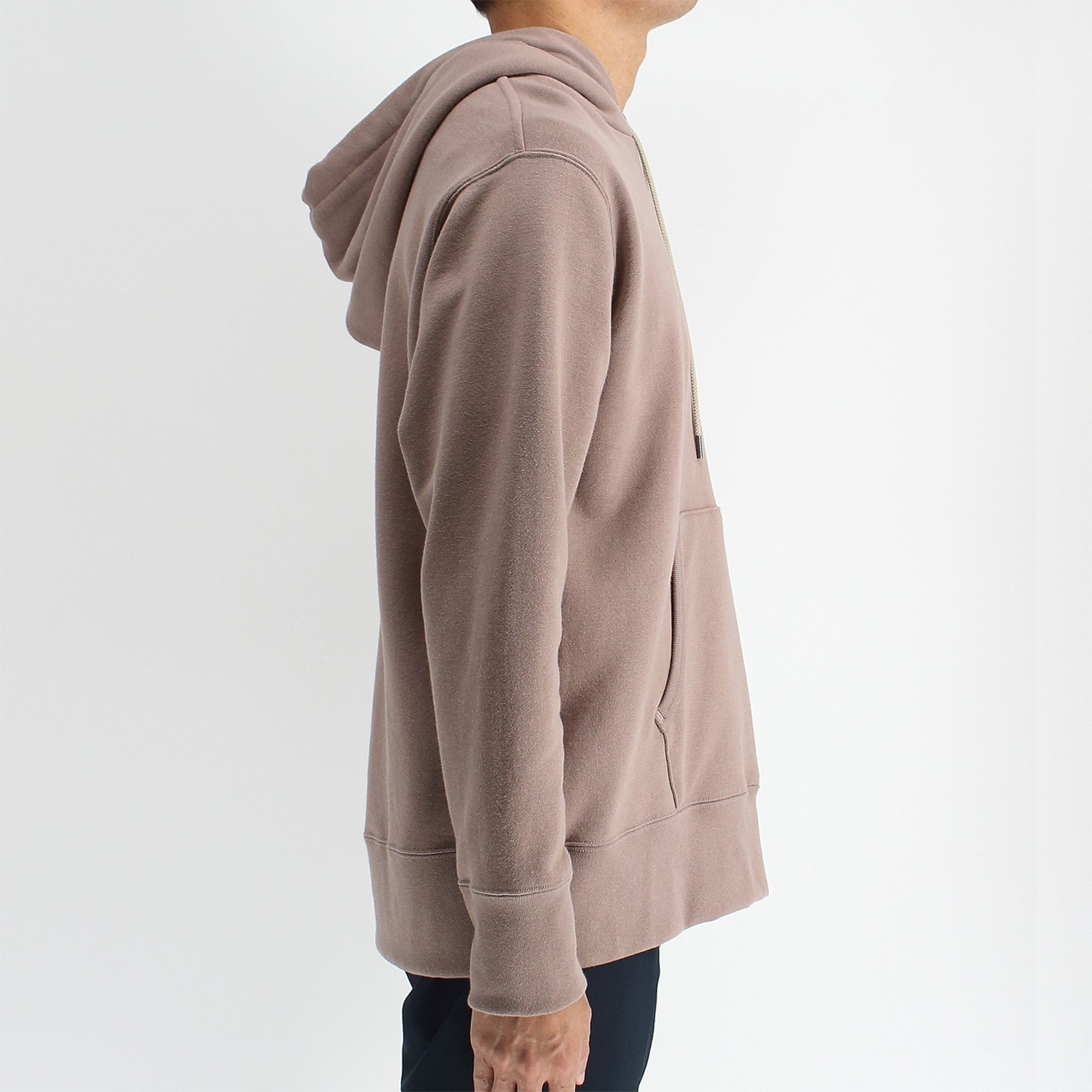 シーアイランドコットンを使用した吊裏毛のフーディーパーカー