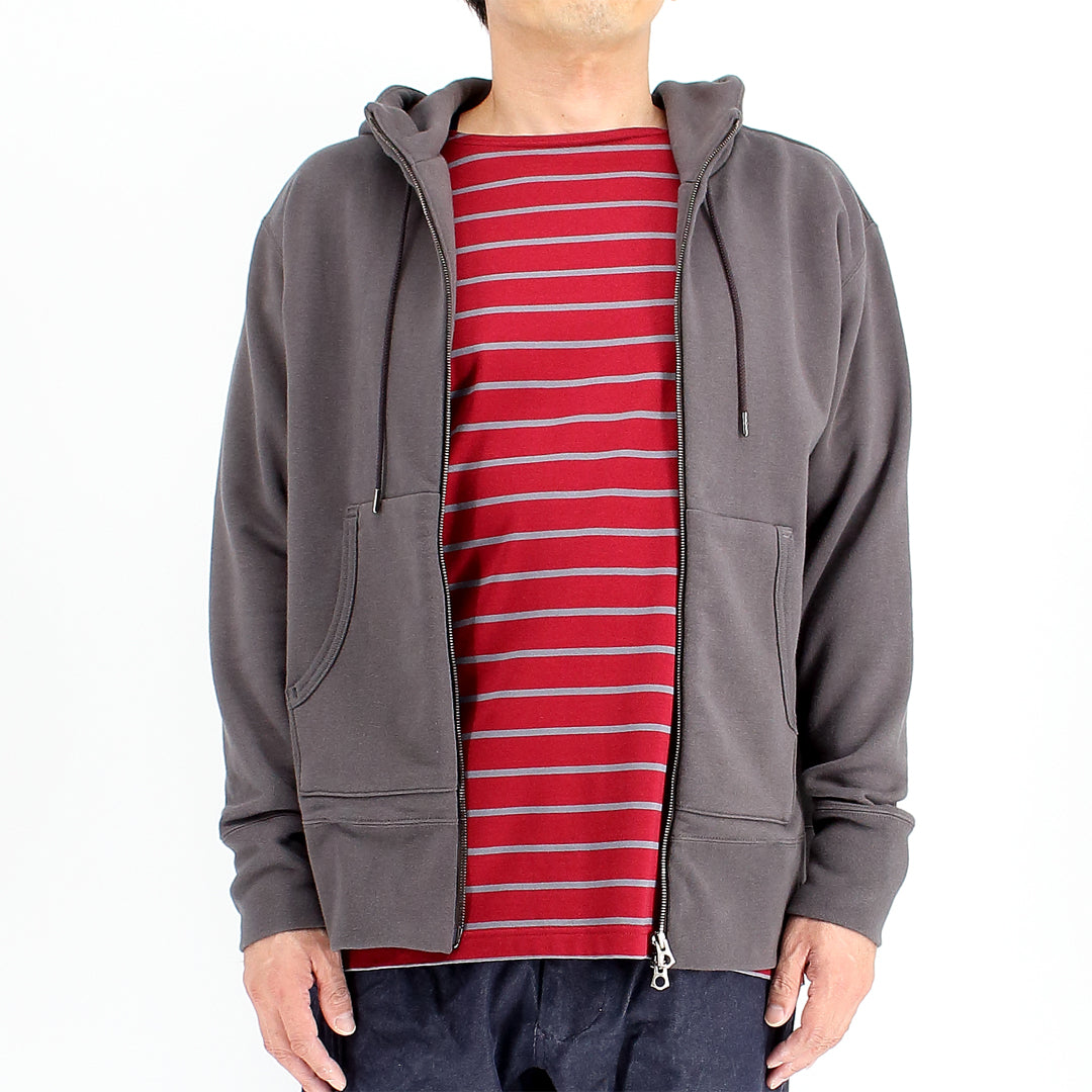 シーアイランドコットン 吊り裏毛 ジップパーカー