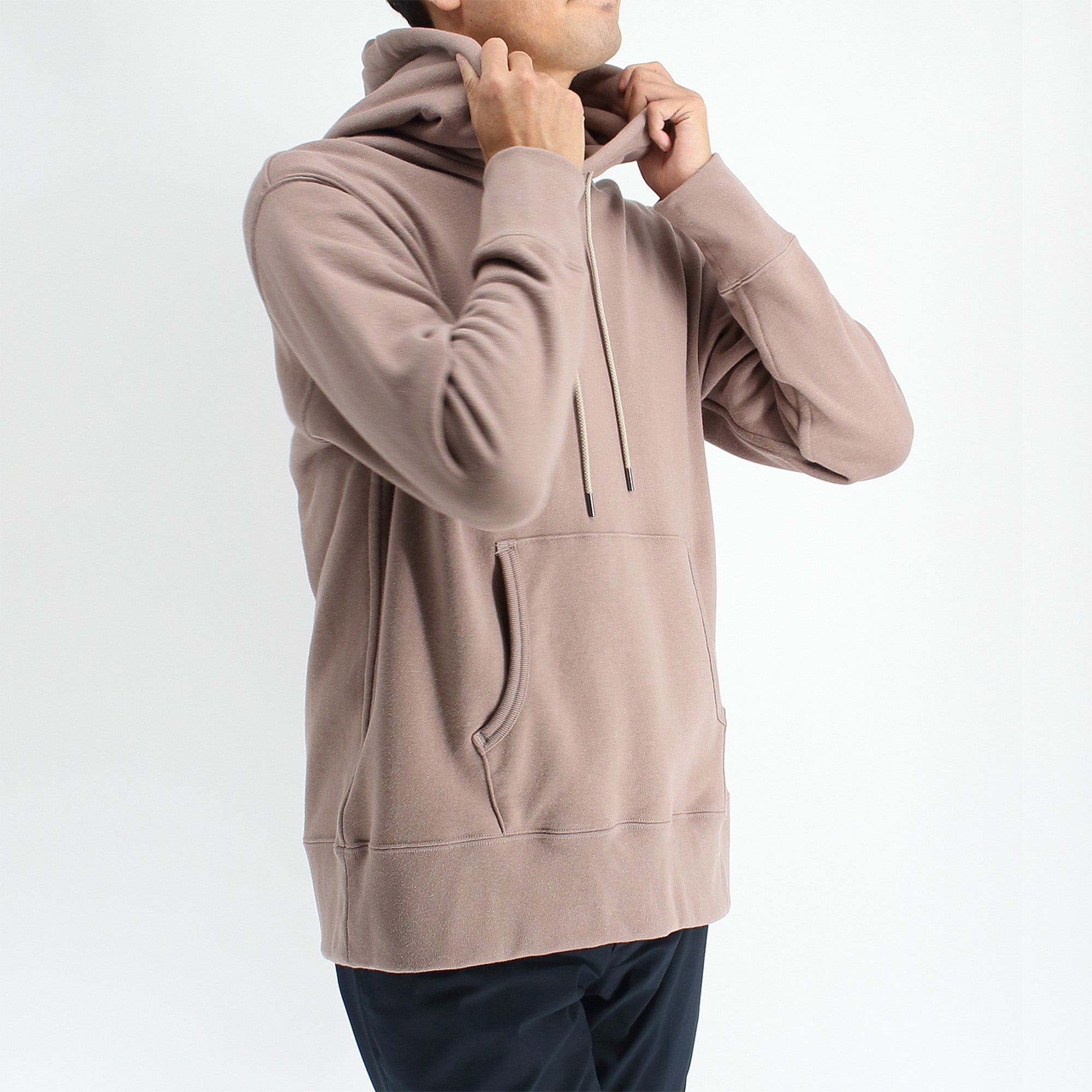 シーアイランドコットンを使用した吊裏毛のフーディーパーカー