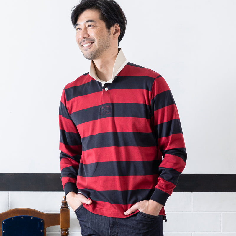 Striped long sleeve clearance polo