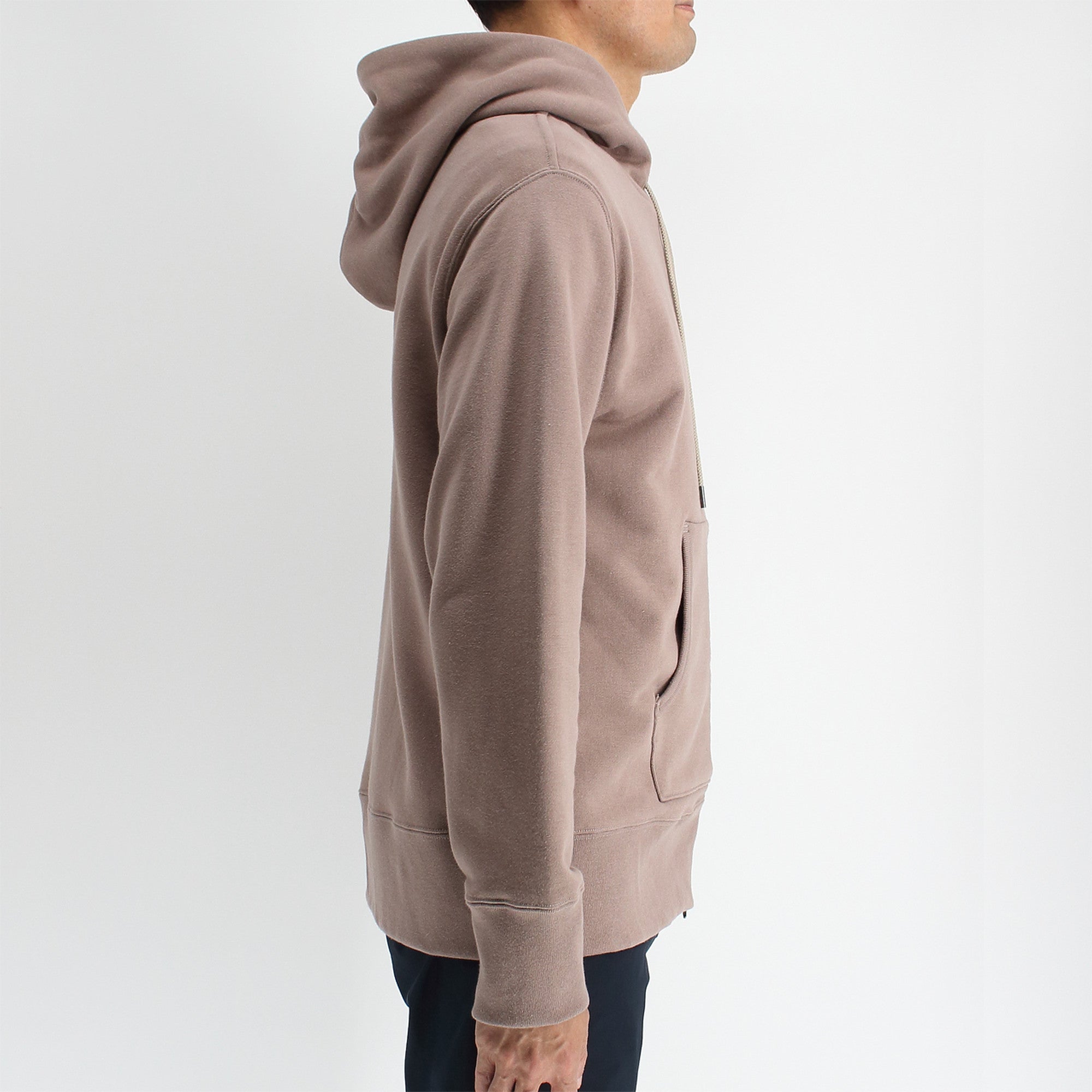 シーアイランドコットンを使用した吊裏毛のジップアップパーカー