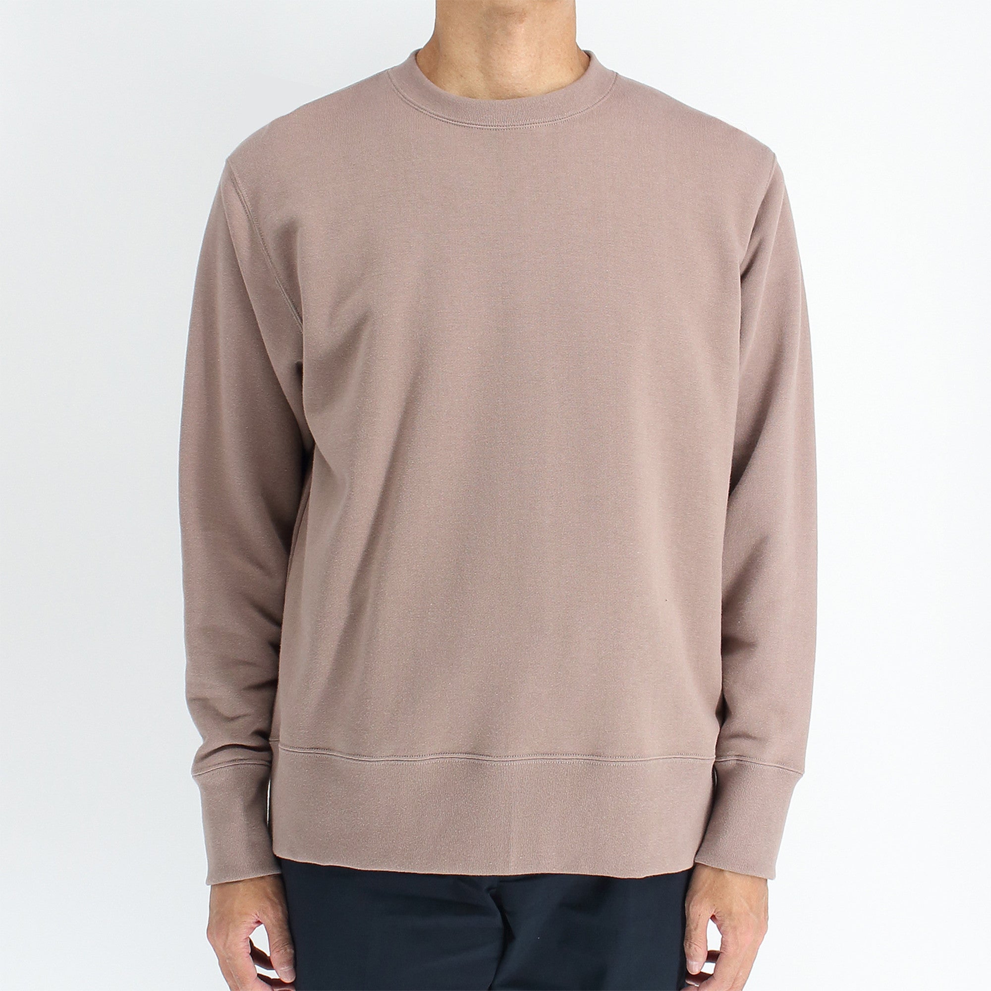 シーアイランドコットンを使用した吊裏毛のクルーネックスウェット